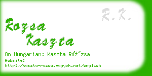 rozsa kaszta business card